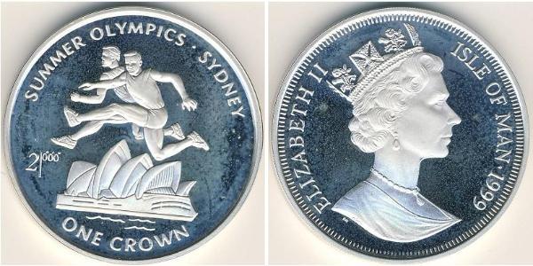1 Krone Isle of Man Silver 