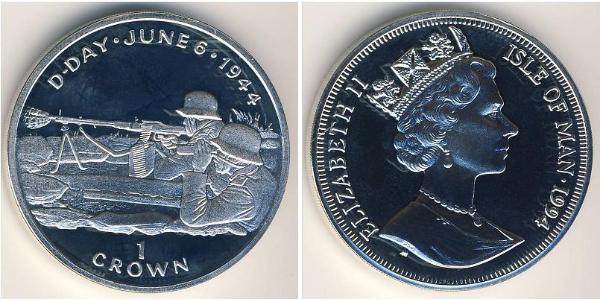 1 Krone Isle of Man Silver Elizabeth II (1926-2022)