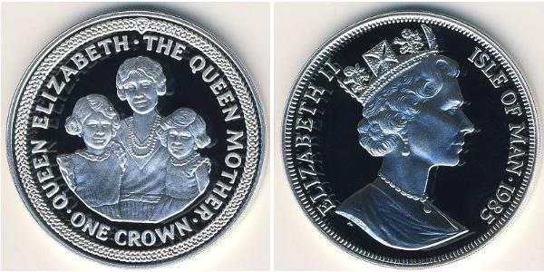 1 Krone Isle of Man Silver Elizabeth II (1926-2022)