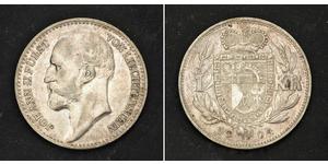 1 Krone Liechtenstein Silver Johann II, Prince of Liechtenstein (1840-1929)