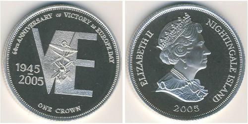 1 Krone  Silver Elizabeth II (1926-2022)