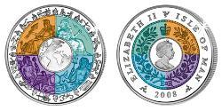 1 Krone Isle of Man Silver-Titanium 