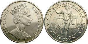 1 Krone Gibilterra  Elisabetta II (1926-2022)