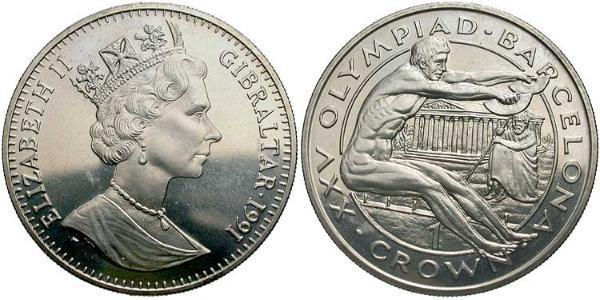 1 Krone Gibraltar  伊丽莎白二世 (1926-2022)