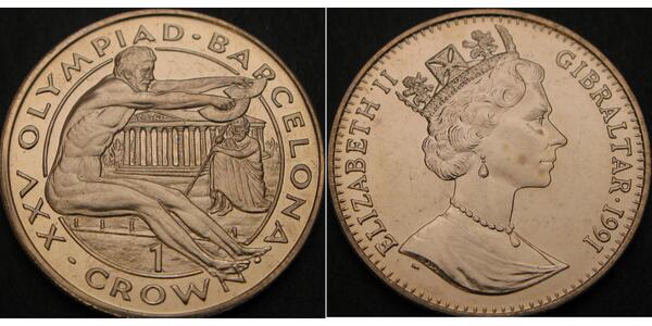 1 Krone Gibraltar  Elizabeth II (1926-2022)