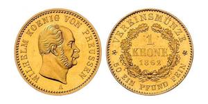 1 Krone 普魯士王國 (1701 - 1918) 金 威廉一世 (德国)