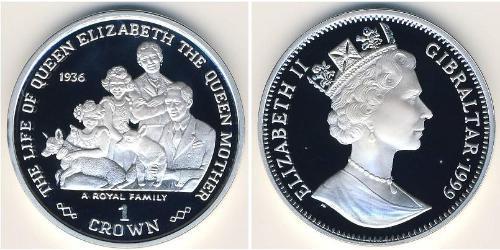 1 Krone Gibraltar 銀 