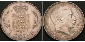 1 Krone 丹麦 銀 