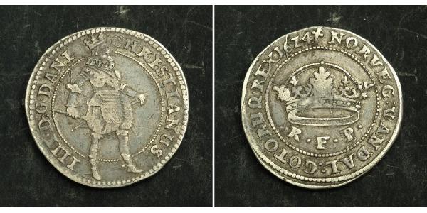 1 Krone 丹麦 銀 