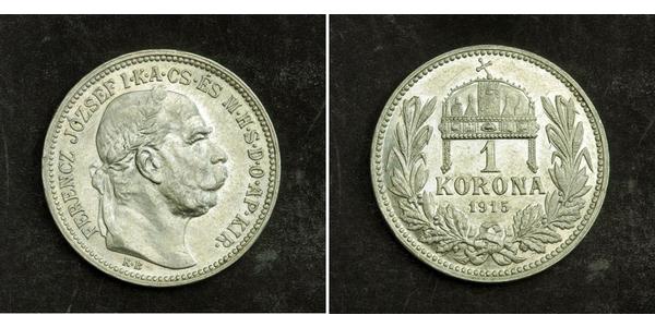 1 Krone 奥匈帝国 (1867 - 1918) 銀 弗朗茨·约瑟夫一世 (1830 - 1916)
