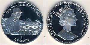 1 Krone 曼島 銀 伊丽莎白二世 (1926-2022)