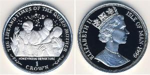 1 Krone 曼島 銀 伊丽莎白二世 (1926-2022)