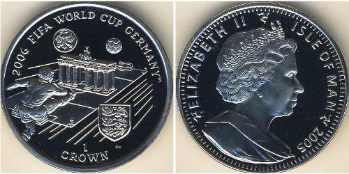 1 Krone 曼島 銀 伊丽莎白二世 (1926-2022)