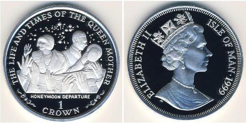 1 Krone 曼島 銀 伊丽莎白二世 (1926-2022)