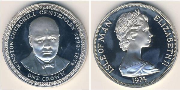 1 Krone 曼島 銀 伊丽莎白二世 (1926-2022)