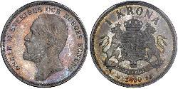1 Krone 瑞典 銀 奧斯卡二世 (1829-1907)