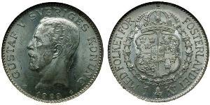 1 Krone 瑞典 銀 古斯塔夫五世 (1858 - 1950)