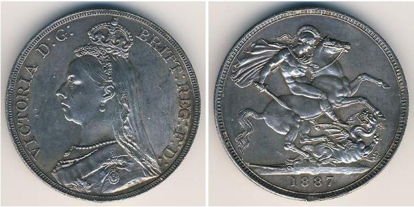 1 Krone 英国 銀 