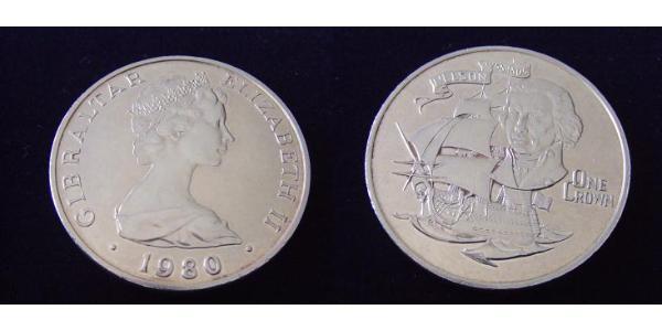 1 Krone Gibraltar 銅/镍 