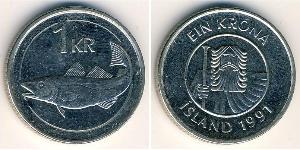 1 Krone Iceland 銅/镍 