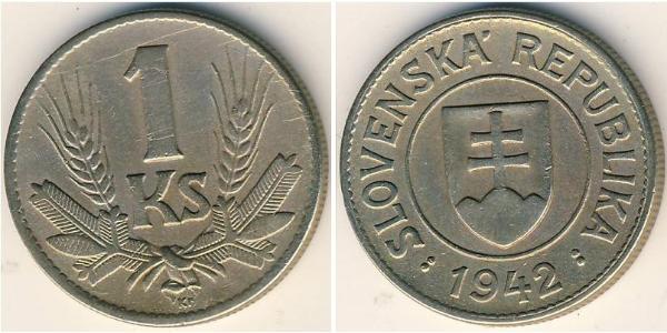 1 Krone Slovakia 銅/镍 