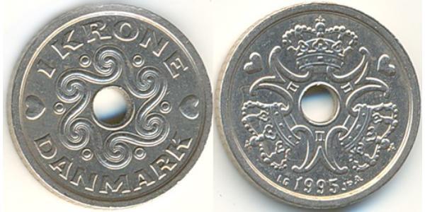 1 Krone 丹麦 銅/镍 