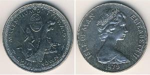 1 Krone 曼島 銅/镍 伊丽莎白二世 (1926-2022)