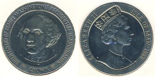1 Krone 曼島 銅/镍 伊丽莎白二世 (1926-2022)