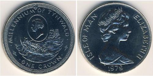 1 Krone 曼島 銅/镍 伊丽莎白二世 (1926-2022)