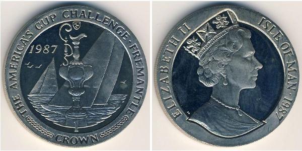 1 Krone 曼島 銅/镍 伊丽莎白二世 (1926-2022)