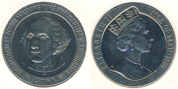 1 Krone 曼島 銅/镍 伊丽莎白二世 (1926-2022)