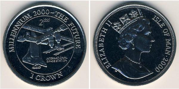 1 Krone 曼島 銅/镍 