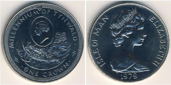 1 Krone 曼島 銅/镍 伊丽莎白二世 (1926-2022)
