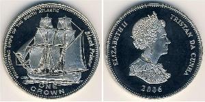 1 Krone 特里斯坦-达库尼亚 銅/镍 伊丽莎白二世 (1926-2022)