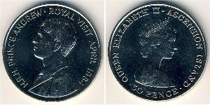 1 Krone 阿森松岛 銅/镍 伊丽莎白二世 (1926-2022)
