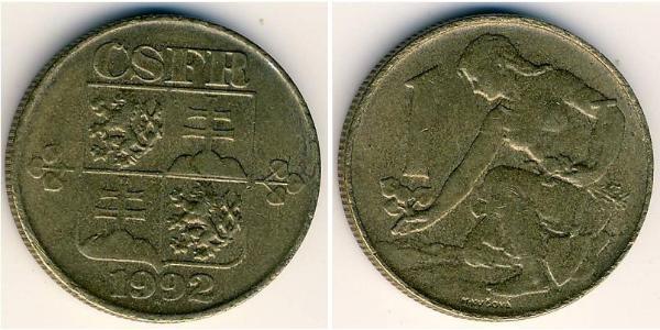 1 Krone Czechoslovakia (1918-1992) 青铜 
