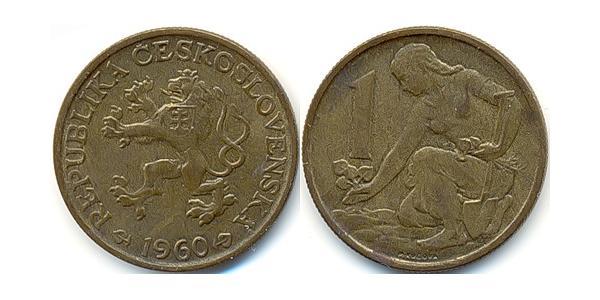 1 Krone Czechoslovakia (1918-1992) 青铜/铝 