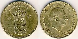 1 Krone 丹麦 青铜/铝 