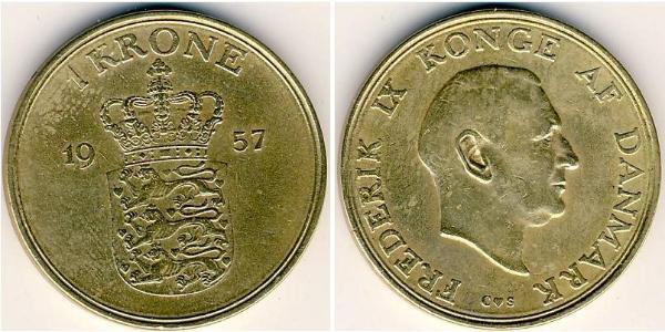 1 Krone 丹麦 青铜/铝 