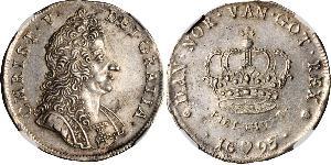 1 Krone / 4 Mark Danemark Argent 