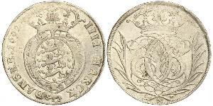 1 Krone / 4 Mark Danemark Argent 