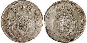 1 Krone / 4 Mark Danemark Argent 