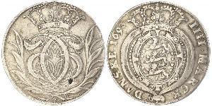 1 Krone / 4 Mark Danimarca Argento 