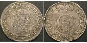 1 Krone / 4 Mark Danimarca Argento 