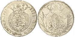 1 Krone / 4 Mark 丹麦 銀 