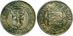 1 Krone / 4 Mark 丹麦 銀 弗雷德里克三世 (丹麦) (1609 -1670)