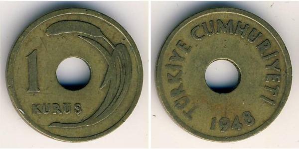 1 Kurush Turquía (1923 - ) Bronce 