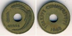 1 Kurush Turquie (1923 - ) Bronze 