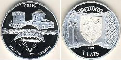 1 Lats Lettonia (1991 - ) Argento 