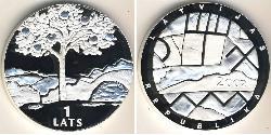 1 Lats Lettonia (1991 - ) Argento 